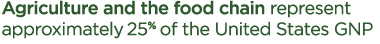 Agriculture and the food chain 