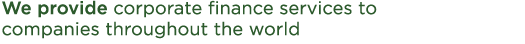 key and company provides strategicfinancial advisory services to food and agriculture industry